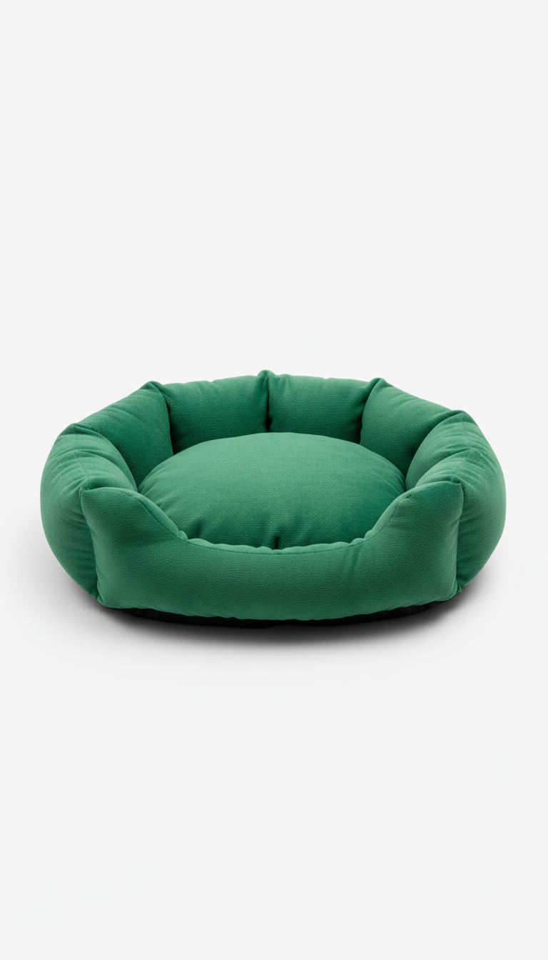 Electric Green Plush Pet Bed